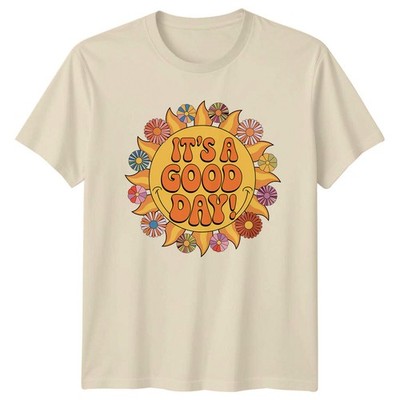 It's A Good Day! T-Shirt Retro Flower Power Happy Vibes Tee