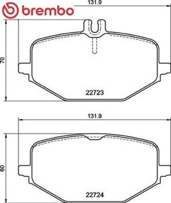 Brembo P50161 Bremsbelagsatz für Scheibenbremse Bremsbelagsatz 