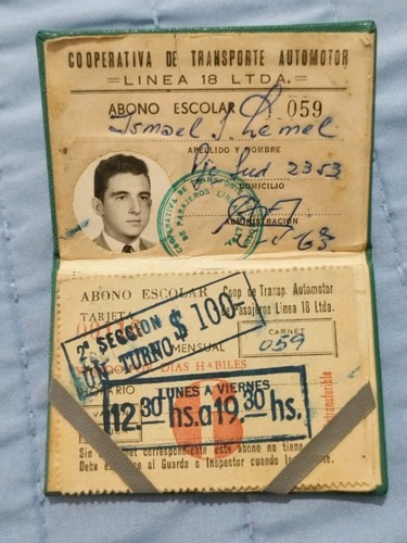 Córdoba Argentina MOTOR TRANSPORT COOPERATIVE Member Card Jewish Judaica 50s 60s - Picture 1 of 5