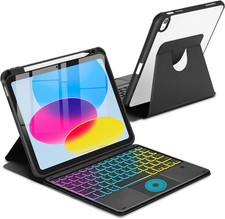 Keyboard Case for iPad A16 11th 10th Generation, 360 Rotation Cover with Penci