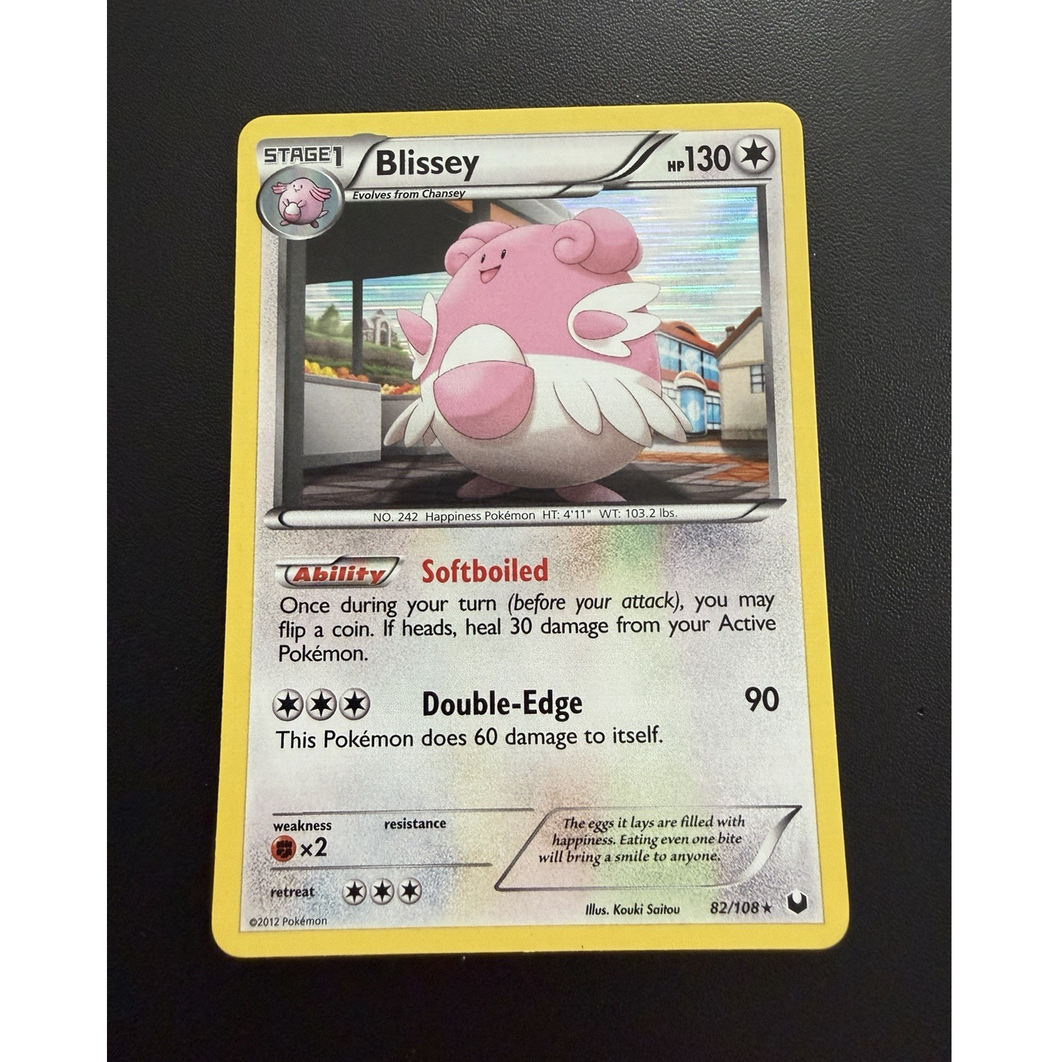 Blissey 82/108 Pokemon Card Dark Explorers 2012 Holo Rare