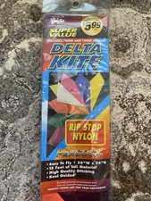 Vintage 1999 Delta Kite Ripstop Nylon Peacock 50 X 24 NEW Outdoors Colorful