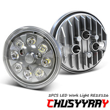 2x 4.5" 24W Round LED Conversion Headlight Bulb Hi/Low Sealed Beam Head Lamps
