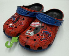 Crocs Marvel Spider-Man Classic Clog Kids J3 Spiderweb NEW