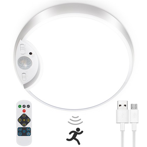 Rechargeable Motion Sensor Light with Remote Wireless Ceiling Light ...