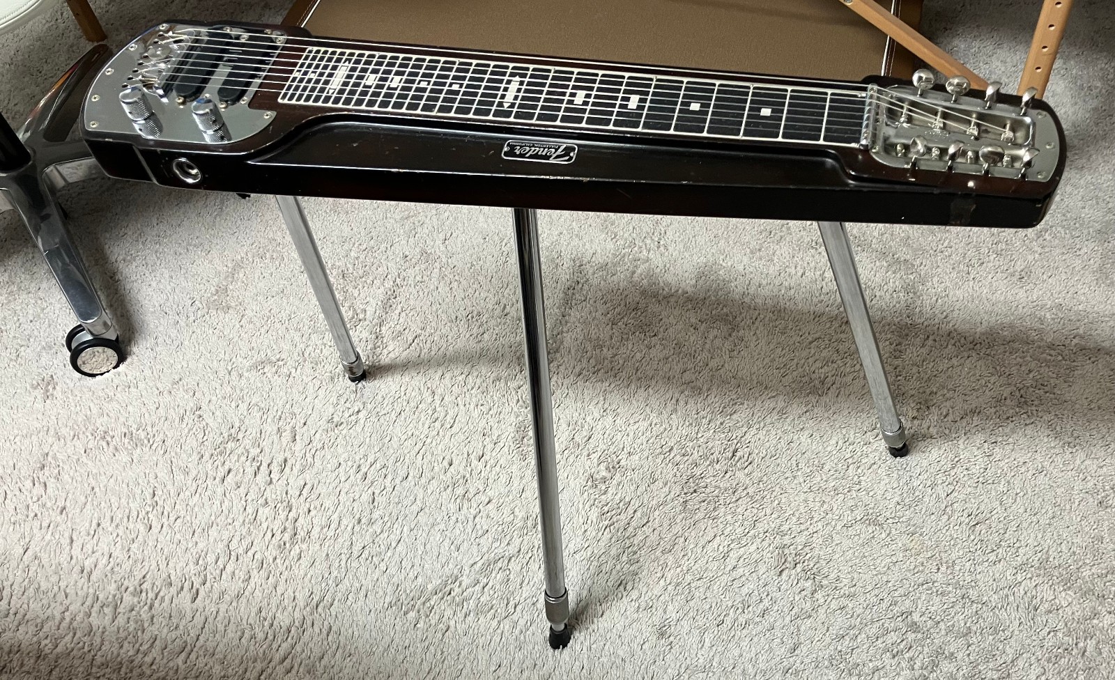 1964 Fender Deluxe 8 String Lap Steel Guitar with legs