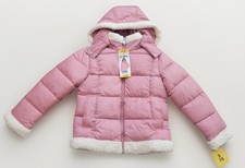 Sam Edelman girl's puffer jacket sherpa trim Small 7/8 PINK