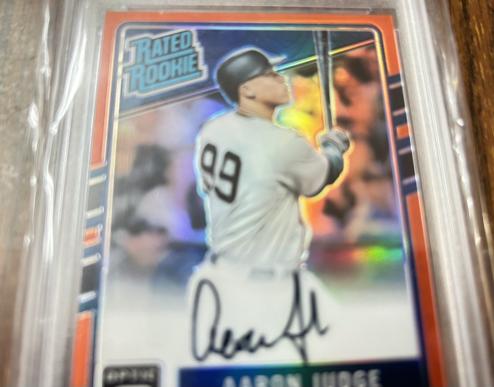 Aaron Judge 2017 Panini Donruss Optic Orange Rookie Auto Card PSA 10 28158150 👇 view 4
