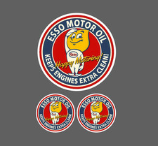 Esso Motor Oil Happy Motoring Vinyl Decal Sticker Large XL Made in USA -3 for 1