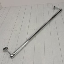 VTG 18" Chrome Nickel Plated Brass Bathroom Towel Bar Rack Reclaimed 1950's MCM