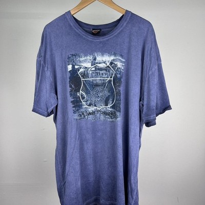 Harley Davidson blue and white Conrad's city of blues T-Shirt Illinois size XXL 