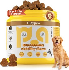Glucosamine for Dogs, Hip  Joint Support Soft Chews with Chondroitin  100 Ct 