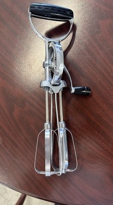 Vtg PRESTO EKCO Hand Mixer Beater Made in USA Stainless Steel FarmHouse
