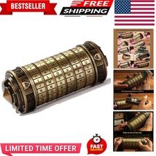 Cryptex Da Vinci Code Mini Cryptex Lock Puzzle Boxes with Hidden Compartments...