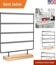 Elegant Earring Holder Stand - 4 Layer Organizer with 88 Holes for Jewelry