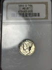 1944-S NGC MS67 Mercury Dime 10c, Superb Gem, Superb Strike Die Polish Excellent