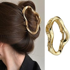 1Pcs Metal Gold Hair Claw Clips, 4.3Inches Large 1 Count Pack of 1 , A