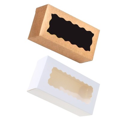 Pack Of 50 Cardboard Macarons Boxes for Pastry Display Cake Packaging Supplies