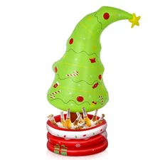 4.17 ft Inflatable Christmas Tree Cooler Christmas Tree Beverage Drinking Coo...