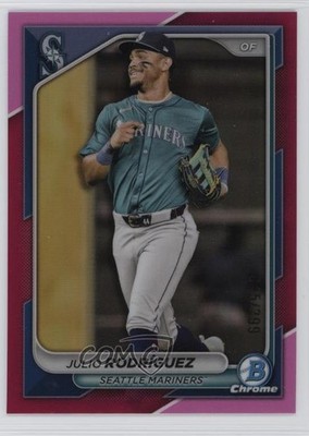 2024 Bowman Chrome Fuchsia Refractor 45/299 Julio Rodriguez Rodríguez #95 18pg