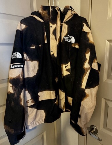 The North Face x Supreme Black and Tan AcidWash Jacket size L