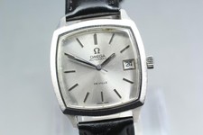 Auth Omega De Ville Cal.1002 Automatic Watch Silver Dial Leather Strap