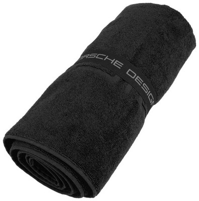 Porsche Design Performance ferry gym towel 100% cotton black app. 56.7'' x 27.2''