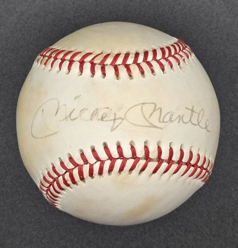 Mickey Mantle Autographed ONL Baseball JSA Full Letter