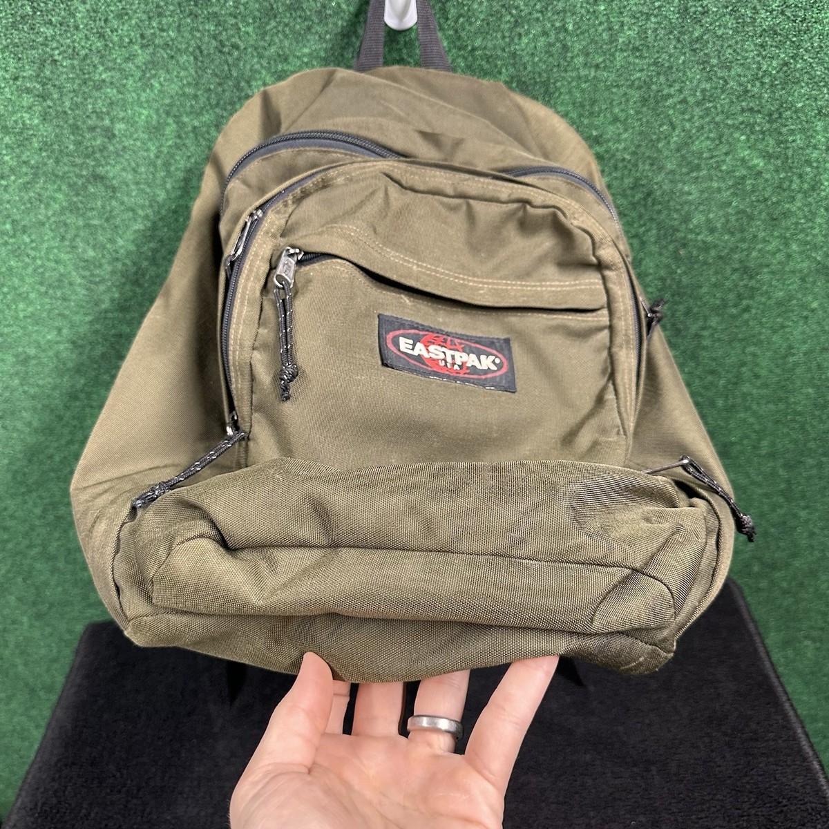 Vintage Eastpak Backpack Made In USA Brown Green - EUC | eBay