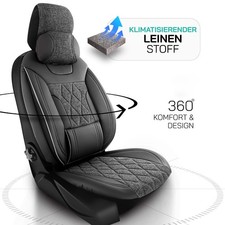 Autositzbezüge für Renault Laguna Schwarz Grau Raute Komplett