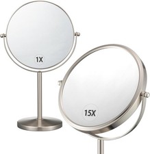 1X/15X Magnifying Makeup Mirror, Double Sided Mirror with Stand, Tabletop Des...