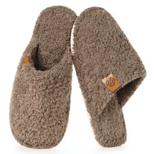 Men's Cozy Slippers Warm Fuzzy Slip On House Slippers for Men Indoor Memory F...