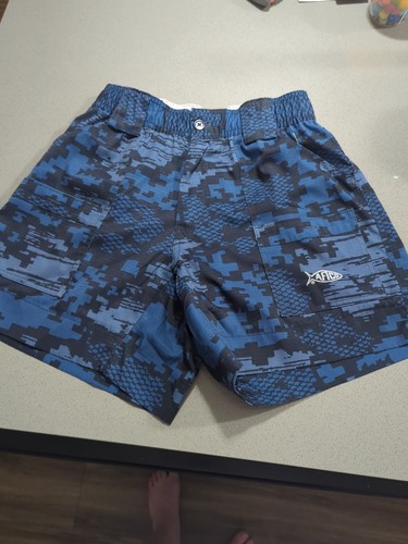 Aftco Tactical Fishing Shorts Navy Digi Camo Men's