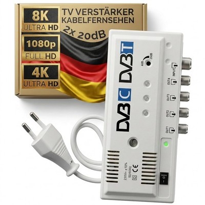 4-fach CATV Verstärker Kabelfernsehen TV Signalverstärker Viergeräteverstärker