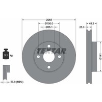 2X Textar 92125803 Bremsscheibe FüR Toyota Corolla E12