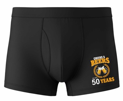 Cheers And Beers To My 50 Years Boxershorts 50. Geburtstag Geschenk