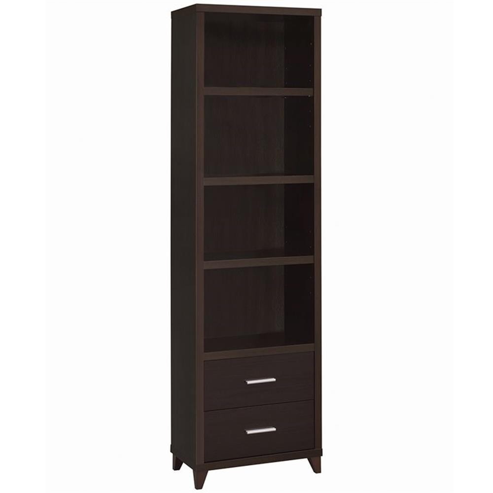Lewes 4-shelf Engineered Wood Media Tower Cappuccino