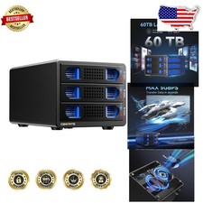 3 Bay External Hard Drive Enclosure USB-C 5Gbps Aluminum Cooling