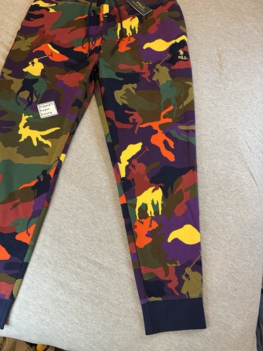 Polo Ralph Lauren Multicolor Camo Jogger Sweats Big Pony Men’s Size XXL $198 NWT - Picture 4 of 13