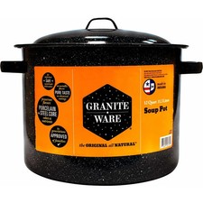 NEW Granite Ware 12 Qt Enamel Stock Pot – Canning, Pasta, Soup, Stew Pot w/ Lid