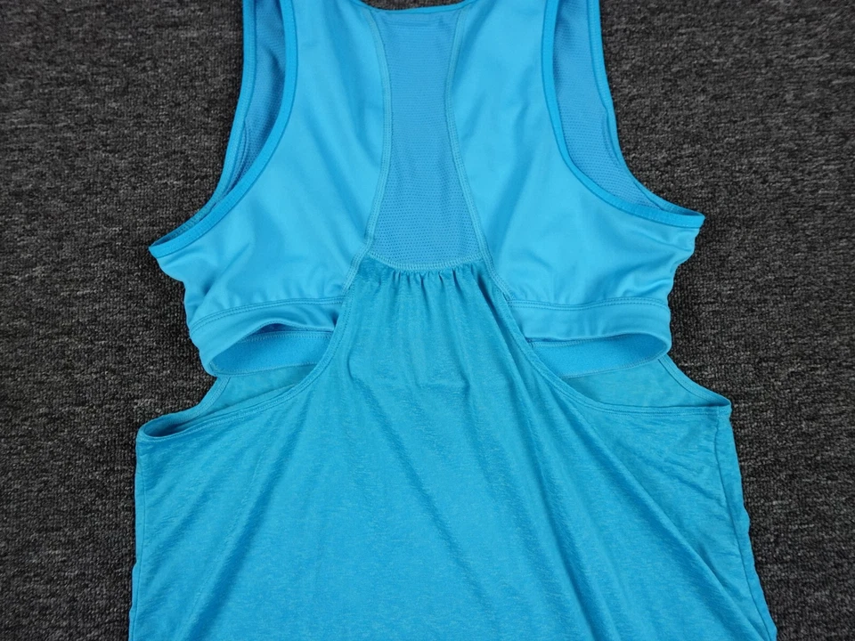Athleta 背心上衣女式小号蓝色背心增压货架文胸健身房女士 — 第 4/4 张图片