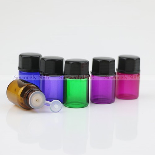 1/2/3/5ML Glass Orifice Reducer Bottles Sample Dropper Vials for Essential Oils - 第 2/11 張圖片