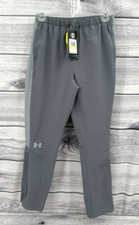 UNDER ARMOUR STORM GIRL'S SQUAD WOVEN ATHLETIC PANTS Girl's Size Medium 8 GREY