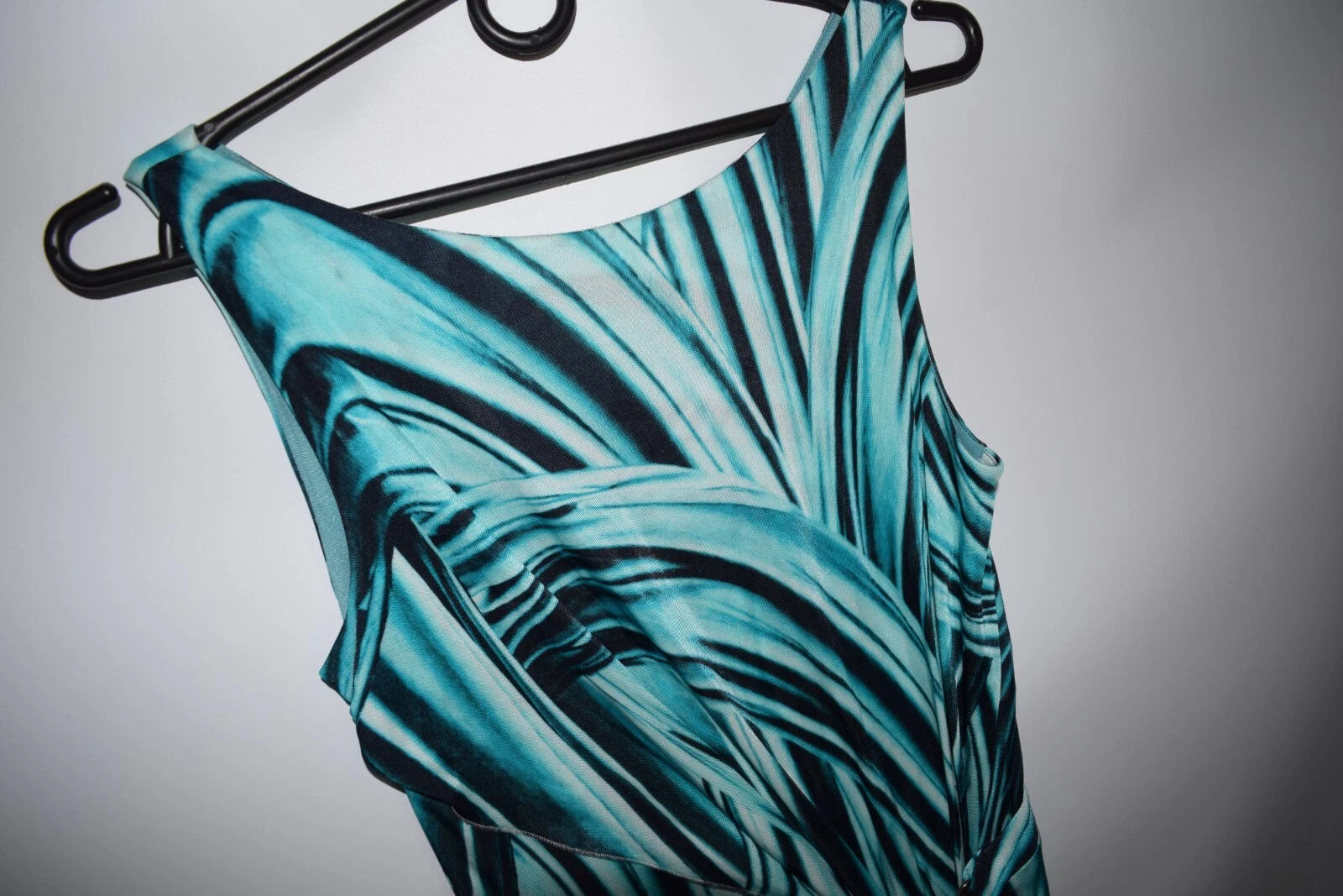 Abito da donna blu Versace Collection Medusa con logo cintura blu IT 40