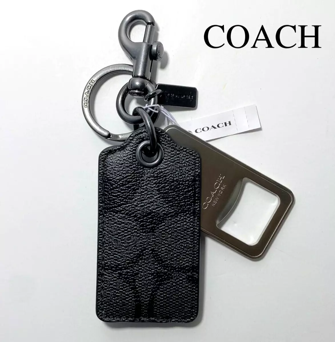 Coach Keychain Mens or Womens Backpack Bag Bottle Opener Key Fob NWT