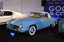 Cars 1957 mercedes benz 190 Desk Mat Stitched