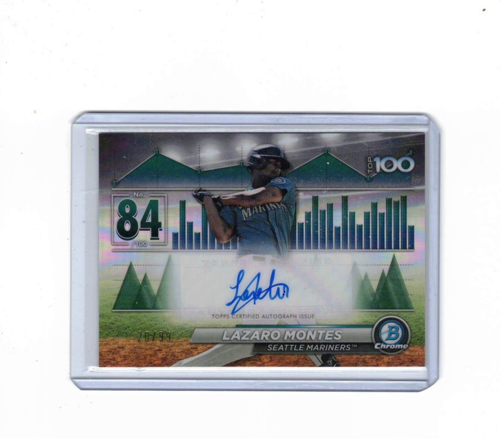 2024 Bowman Chrome Auto Scouts Top 100 20/99 Lazaro Montes