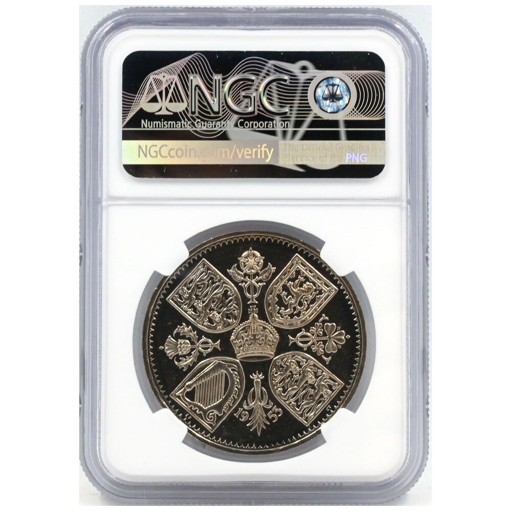 エリザベス（121） 1953 Elizabeth II Crown Cupronickel Coin NGC PF66CAMEO