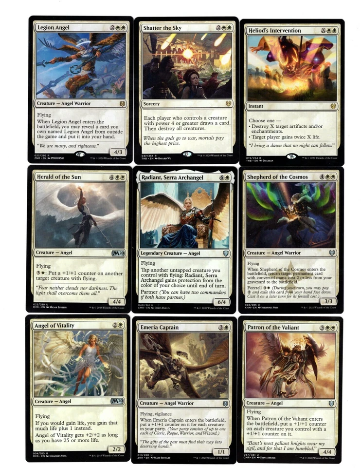 INDESTRUCTIBLE ANGELS-100 card MTG Deck-Commander-Magic the Gathering-Avacyn-RTP - Image 2 of 4
