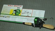 ABU 152 5,5' M/Abumatic 30 spin-casting canna/bobina combo fine anni 50-usato/ottimo+